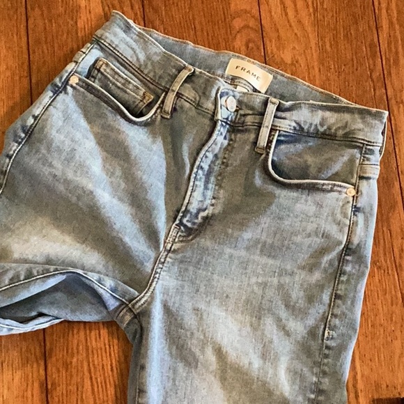 Frame Denim Light Wash, high rise Skinny cropped Jeans. Women’s size 28 - Picture 12 of 15